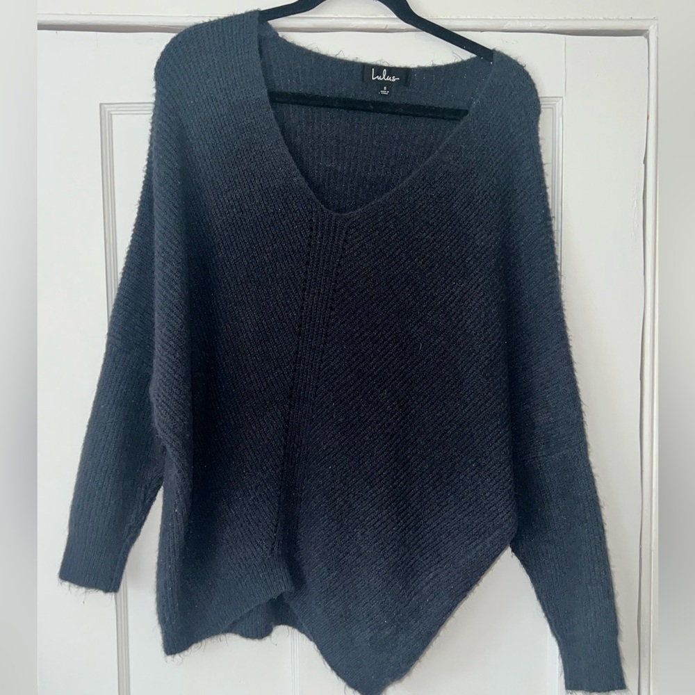 Lulus Plunge Neck Oversized Sweater